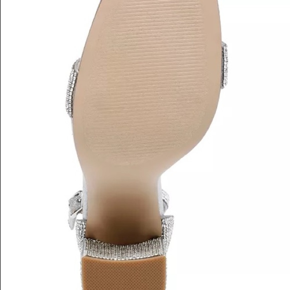 Steve Madden Sparkly 3” Block Heeled Sandal Sz 7m - image 3